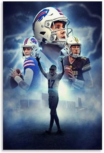 2000-teiliges Puzzle American-Football-Spieler Josh Allen Star Kinder Erwachsene Lernspielzeug Spiel Puzzles 2000 Teile 100x70CM von FPTZL