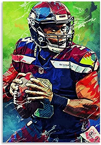2000-teiliges Puzzle Russell Wilson Rugby-Football-Spieler-Poster Erwachsene Kinder Papierspielzeug Lernspiel 100x70CM von FPTZL