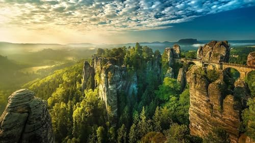 2000-teiliges Puzzle für Erwachsene, Nationalpark Sächsische Schweiz, 100 x 70 cm von FPTZL