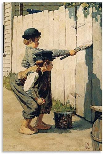 2000-teiliges Puzzle für Erwachsene und Kinder, Norman Rockwell, Tom Sawyer (Che Imbianca, The Fence), Lernspiel, Spielzeug, Puzzle, 2000 Teile, 100 x 70 cm von FPTZL