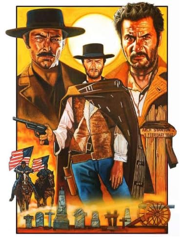 Clint Eastwood Filmplakat Puzzle 1000 Teile für Kinder Erwachsene Lernspiel Hf118Mw 38x26CM von FPTZL