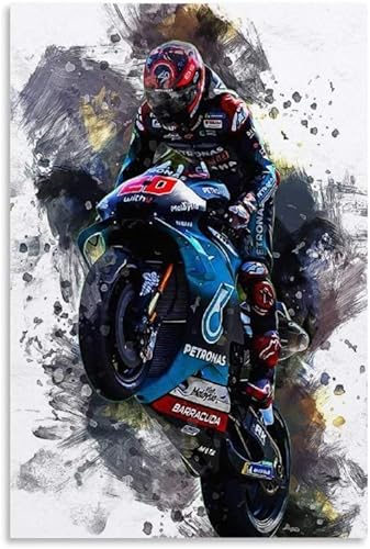 Fabio Quartararo 1000-teiliges Puzzle, Leinwandkunst, Poster, Puzzle für Erwachsene, Stressabbau-Spiel, 1000 Teile 38x52CM von FPTZL