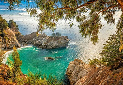 Falls Big Sur 1000 großes Puzzleteil, 70 x 50 cm von FPTZL