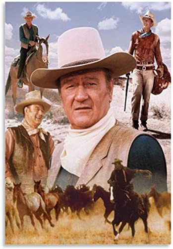 John Wayne Cowboyhut Poster Puzzle 2000 Teile Erwachsene Spielzeug Dekompression Spiel Mich 70x100CM von FPTZL