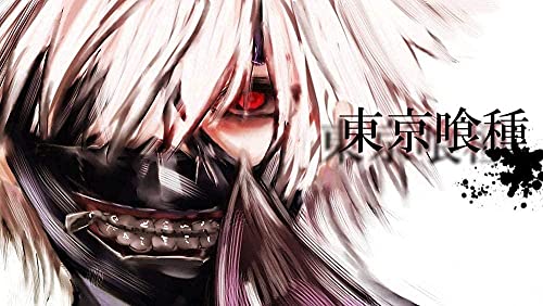 Malen nach Zahlen für Erwachsene zum Selbermachen, buntes Ölgemälde-Set auf Leinwand für Anfänger, für Kinder und Erwachsene, Malen nach Zahlen-Sets, Tokyo Ghoul, 100 x 70 cm Malen nach Zahlen für Erwachsene zum Selbermachen, buntes Ölgemälde-Set auf Leinwand für Anfänger, für Kinder und Erwachsene, Malen nach Zahlen-Sets, Tokyo Ghoul, 100 x 70 cm von FPTZL