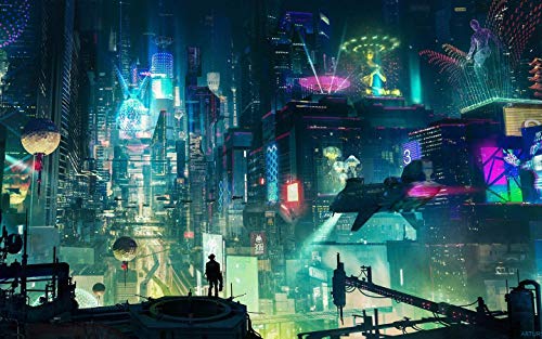 Night City - Puzzle für Erwachsene, 2000 Teile, DIY-Puzzle, Papierspielzeug, 100 x 70 cm von FPTZL