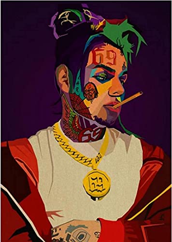 Papierpuzzle 1000 Teile Hip Hop Rapper 6Ix9Ine Puzzles Lernspielzeug für Erwachsene Geburtstagsgeschenk 70x50CM Papierpuzzle 1000 Teile Hip Hop Rapper 6Ix9Ine Puzzles Lernspielzeug für Erwachsene Geburtstagsgeschenk 70x50CM von FPTZL