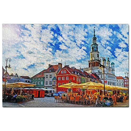 Polen Puzzle 1000 Teile Polen Posen Puzzle Spiel Kunstwerk Reise Souvenir Papier 70x50CM von FPTZL