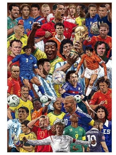 Poster-Puzzle der legendären Fußballer, 2000 Teile, für Erwachsene und Kinder, Lernspiele, Dekompressionsspielzeug für die ganze Familie, Gd107Ms, 100 x 70 cm Poster-Puzzle der legendären Fußballer, 2000 Teile, für Erwachsene und Kinder, Lernspiele, Dekompressionsspielzeug für die ganze Familie, Gd107Ms, 100 x 70 cm von FPTZL