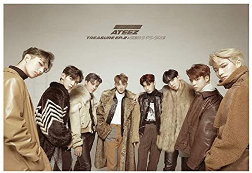 Puzzle 1000 Teile Ateez Music Band Poster Spielzeug für Erwachsene Dekompressionsspiel 26x38CM von FPTZL