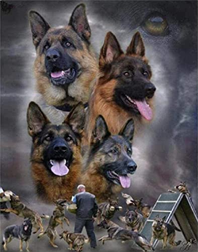 Puzzle 1000 Teile Deutscher Schäferhund Poster Spielzeug für Erwachsene Dekompressionsspiel Zy167Tm 52x38CM von FPTZL