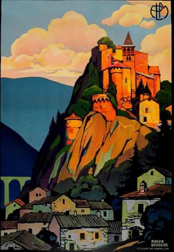 Puzzle 1000 Teile Französische Vintage-Reisekunstplakate für Erwachsene und Familien, Dekompressionsspielzeug, Qz461Yk, 70 x 50 cm Puzzle 1000 Teile Französische Vintage-Reisekunstplakate für Erwachsene und Familien, Dekompressionsspielzeug, Qz461Yk, 70 x 50 cm von FPTZL