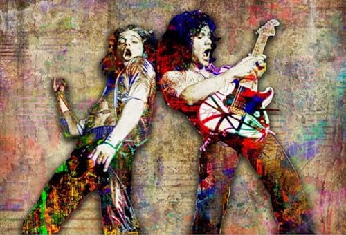 Puzzle 1000 Teile V.Halen Band Poster für Erwachsene Familien Puzzle Spielzeug Dekompressionsspiel Gt124Zw 70x50CM von FPTZL