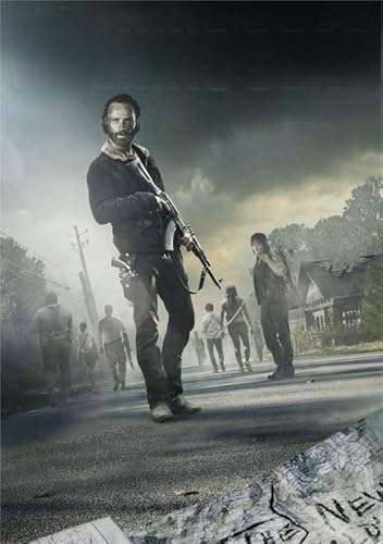 Puzzle 1000 Teile Walking Deads Horrorfilmplakate Dekompressionsspiel für Spielzeug für Erwachsene Xq467Zp 38x26CM von FPTZL