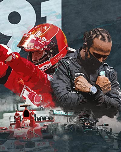 Puzzle 1000 Teile für Erwachsene und Kinder Michael Schumacher Lewis-Hamilton Poster Puzzles Stress Release Spiel 1000 Teile 38x52CM von FPTZL