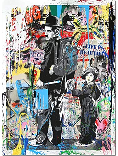 Puzzle 2000 Teile, Bunte Charlie Chaplin-Graffiti-Replika, Puzzles, Lernspielzeug für Erwachsene, Geburtstagsgeschenk, Yp43Vq, 100 x 70 cm Puzzle 2000 Teile, Bunte Charlie Chaplin-Graffiti-Replika, Puzzles, Lernspielzeug für Erwachsene, Geburtstagsgeschenk, Yp43Vq, 100 x 70 cm von FPTZL