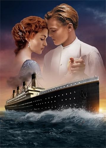 Puzzle 2000 Teile Rose Titanic's Love Film Poster für Spaß Erwachsene Puzzle Spielzeug Vy168Nt 100 x70CM von FPTZL
