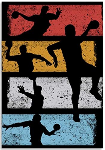 Puzzle 2000 Teile Vintage Handball Poster Erwachsene Spielzeug Dekompression Spiel 70x100CM von FPTZL