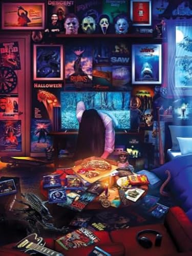 Puzzle Horrorhaus und Gruselfilm für Erwachsene Kinder Puzzle Raumdekoration 1000 Teile 38x52CM von FPTZL