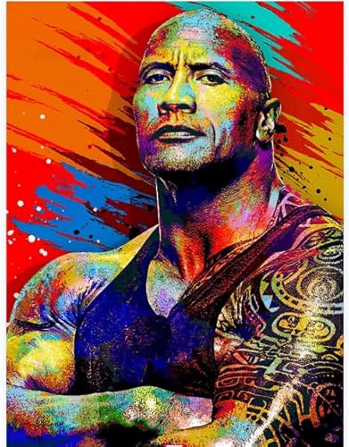 Puzzle Wrestler Dwayne Johnson Jigsaw Lustiges Spiel Spielzeug Geburtstagsgeschenke 2000 Stück 70x100CM von FPTZL