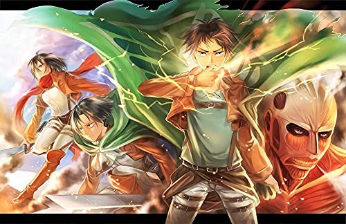 Puzzle für Erwachsene 2000 Teile Anime Attack on Titan Puzzles für Kinder Lernspielzeug Intellektuelles Spiel Geschenk Teenager DIY Home Entertainment Spielzeug 100x70CM von FPTZL