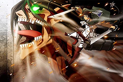 Puzzle für Erwachsene 2000 Teile Anime Attack on Titan Puzzles für Kinder Lernspielzeug Intellektuelles Spiel Geschenk Teenager DIY Home Entertainment Spielzeug 100x70CM von FPTZL