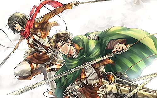 Puzzle für Erwachsene 2000 Teile Anime Attack on Titan Puzzles für Kinder Lernspielzeug Intellektuelles Spiel Geschenk Teenager DIY Home Entertainment Spielzeug 100x70CM von FPTZL