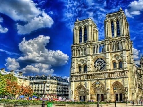 Puzzle für Erwachsene 2000 Teile Kathedrale Notre Dame Paris Frankreich 70x100CM von FPTZL
