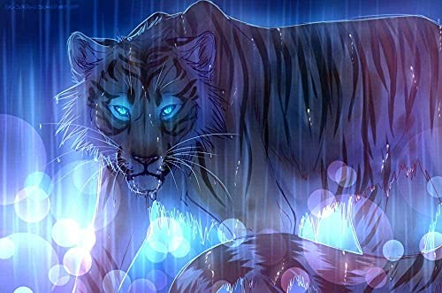 Wildtier-Tiger-Puzzle für Erwachsene, 1000 Teile, lustige, herausfordernde Puzzles, einzigartige Sammlerstücke, Heimdekorationen, Dekompression, pädagogisches Puzzle, Spielzeug, Geschenke, 70 x 50 cm von FPTZL