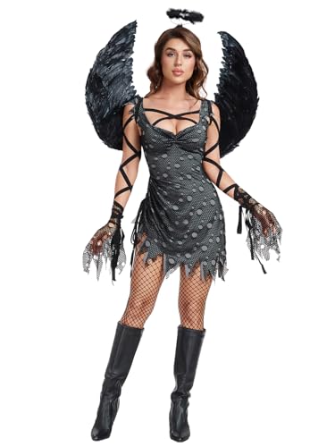 FQLGJMY Frauen Cosplay Kostüm Fancy Kleid Mittelalterliche Maid Uniform Polizistin Gefallener Engel Vampir für Oktoberfest Halloween FQLGJMY Frauen Cosplay Kostüm Fancy Kleid Mittelalterliche Maid Uniform Polizistin Gefallener Engel Vampir für Oktoberfest Halloween von FQLGJMY