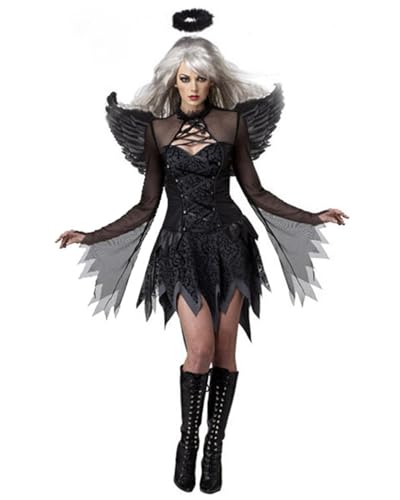 FQLGJMY Frauen Cosplay Kostüm Fancy Kleid griechische Göttin Kleopatra römischer Krieger gefallener Engel Vampir Hexe für Halloween FQLGJMY Frauen Cosplay Kostüm Fancy Kleid griechische Göttin Kleopatra römischer Krieger gefallener Engel Vampir Hexe für Halloween von FQLGJMY