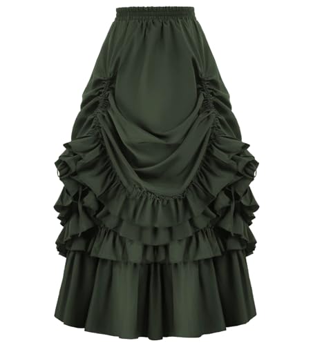 FQLGJMY Frauen Mittelalterliche Röcke Renaissance Gotische Steampunk Pirat Hohe Niedrige Röcke Halloween Cosplay Kostüm FQLGJMY Frauen Mittelalterliche Röcke Renaissance Gotische Steampunk Pirat Hohe Niedrige Röcke Halloween Cosplay Kostüm von FQLGJMY