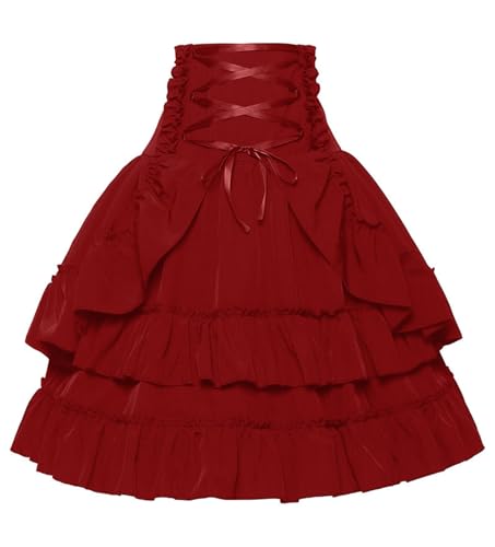 FQLGJMY Frauen Mittelalterliche Röcke Renaissance Gotische Steampunk Pirat Hohe Niedrige Röcke Halloween Cosplay Kostüm FQLGJMY Frauen Mittelalterliche Röcke Renaissance Gotische Steampunk Pirat Hohe Niedrige Röcke Halloween Cosplay Kostüm von FQLGJMY