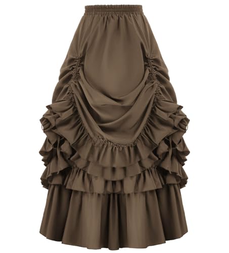 FQLGJMY Frauen Mittelalterliche Röcke Renaissance Gotische Steampunk Pirat Hohe Niedrige Röcke Halloween Cosplay Kostüm FQLGJMY Frauen Mittelalterliche Röcke Renaissance Gotische Steampunk Pirat Hohe Niedrige Röcke Halloween Cosplay Kostüm von FQLGJMY
