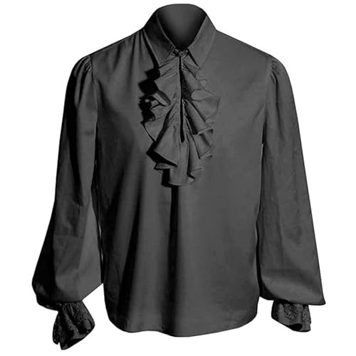 FQLGJMY Herren Pirate Shirt Ruffle Renaissance Victorian Vampire Poet Shirts Steampunk gotische mittelalterliche Halloween Kostüm FQLGJMY Herren Pirate Shirt Ruffle Renaissance Victorian Vampire Poet Shirts Steampunk gotische mittelalterliche Halloween Kostüm von FQLGJMY