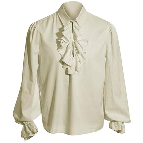 FQLGJMY Herren Pirate Shirt Ruffle Renaissance Victorian Vampire Poet Shirts Steampunk gotische mittelalterliche Halloween Kostüm FQLGJMY Herren Pirate Shirt Ruffle Renaissance Victorian Vampire Poet Shirts Steampunk gotische mittelalterliche Halloween Kostüm von FQLGJMY