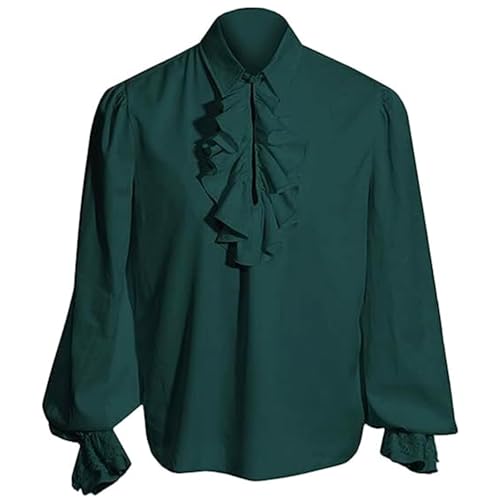 FQLGJMY Herren Pirate Shirt Ruffle Renaissance Victorian Vampire Poet Shirts Steampunk gotische mittelalterliche Halloween Kostüm FQLGJMY Herren Pirate Shirt Ruffle Renaissance Victorian Vampire Poet Shirts Steampunk gotische mittelalterliche Halloween Kostüm von FQLGJMY