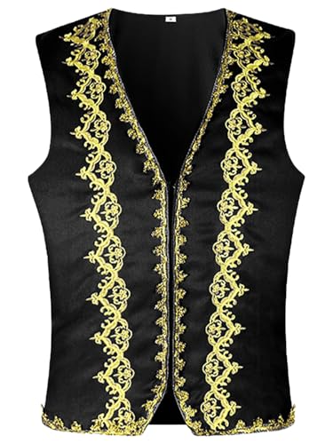 FQLGJMY Männer Mittelalterliche Renaissance Weste Gotische Wikinger Piraten Kostüm Halloween Maskerade Outfit Jacquard Anzug FQLGJMY Männer Mittelalterliche Renaissance Weste Gotische Wikinger Piraten Kostüm Halloween Maskerade Outfit Jacquard Anzug von FQLGJMY
