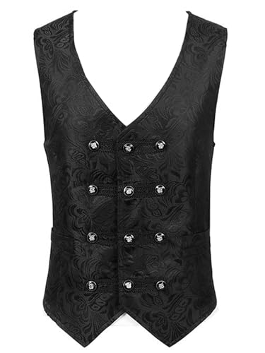 FQLGJMY Männer Mittelalterliche Renaissance Weste Gotische Wikinger Piraten Kostüm Halloween Maskerade Outfit Jacquard Anzug FQLGJMY Männer Mittelalterliche Renaissance Weste Gotische Wikinger Piraten Kostüm Halloween Maskerade Outfit Jacquard Anzug von FQLGJMY