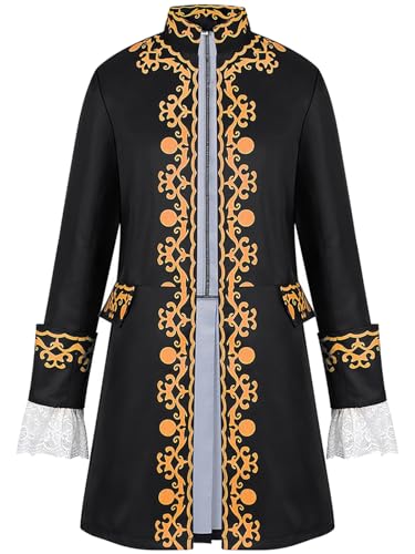 FQLGJMY Männer Mittelalterliche Steampunk Tailcoat Jacke Victorian Frock Mantel Piraten Uniform Halloween Vampire Kostüm FQLGJMY Männer Mittelalterliche Steampunk Tailcoat Jacke Victorian Frock Mantel Piraten Uniform Halloween Vampire Kostüm von FQLGJMY