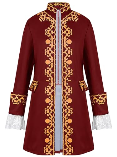 FQLGJMY Männer Mittelalterliche Steampunk Tailcoat Jacke Victorian Frock Mantel Piraten Uniform Halloween Vampire Kostüm FQLGJMY Männer Mittelalterliche Steampunk Tailcoat Jacke Victorian Frock Mantel Piraten Uniform Halloween Vampire Kostüm von FQLGJMY