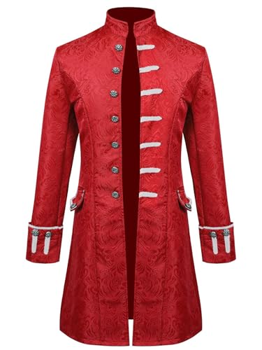 FQLGJMY Männer Mittelalterliche Steampunk Tailcoat Jacke Victorian Frock Mantel Piraten Uniform Halloween Vampire Kostüm FQLGJMY Männer Mittelalterliche Steampunk Tailcoat Jacke Victorian Frock Mantel Piraten Uniform Halloween Vampire Kostüm von FQLGJMY