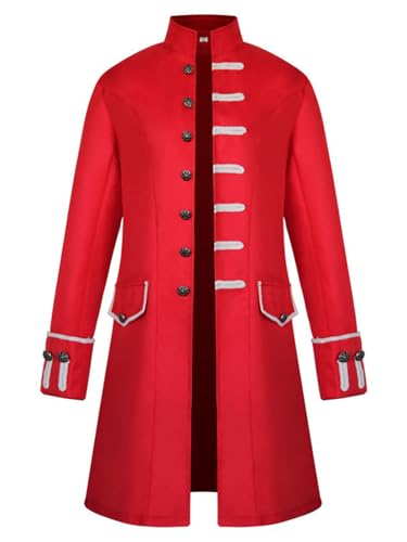 FQLGJMY Männer Mittelalterliche Steampunk Tailcoat Jacke Victorian Frock Mantel Piraten Uniform Halloween Vampire Kostüm FQLGJMY Männer Mittelalterliche Steampunk Tailcoat Jacke Victorian Frock Mantel Piraten Uniform Halloween Vampire Kostüm von FQLGJMY