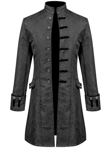 FQLGJMY Männer Mittelalterliche Steampunk Tailcoat Jacke Victorian Frock Mantel Piraten Uniform Halloween Vampire Kostüm FQLGJMY Männer Mittelalterliche Steampunk Tailcoat Jacke Victorian Frock Mantel Piraten Uniform Halloween Vampire Kostüm von FQLGJMY