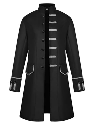 FQLGJMY Männer Mittelalterliche Steampunk Tailcoat Jacke Victorian Frock Mantel Piraten Uniform Halloween Vampire Kostüm FQLGJMY Männer Mittelalterliche Steampunk Tailcoat Jacke Victorian Frock Mantel Piraten Uniform Halloween Vampire Kostüm von FQLGJMY