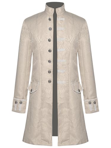 FQLGJMY Männer Mittelalterliche Steampunk Tailcoat Jacke Victorian Frock Mantel Piraten Uniform Halloween Vampire Kostüm FQLGJMY Männer Mittelalterliche Steampunk Tailcoat Jacke Victorian Frock Mantel Piraten Uniform Halloween Vampire Kostüm von FQLGJMY