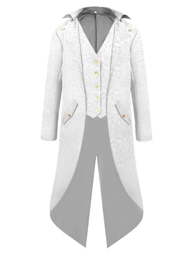 FQLGJMY Männer Vintage Tailcoat Jacke Victorian Gothic Vampire Frock Mantel Renaissance Piraten Uniform Halloween Kostüm FQLGJMY Männer Vintage Tailcoat Jacke Victorian Gothic Vampire Frock Mantel Renaissance Piraten Uniform Halloween Kostüm von FQLGJMY