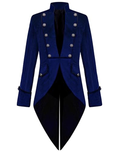 FQLGJMY Männer Vintage Tailcoat Jacke Victorian Gothic Vampire Frock Mantel Renaissance Piraten Uniform Halloween Kostüm FQLGJMY Männer Vintage Tailcoat Jacke Victorian Gothic Vampire Frock Mantel Renaissance Piraten Uniform Halloween Kostüm von FQLGJMY
