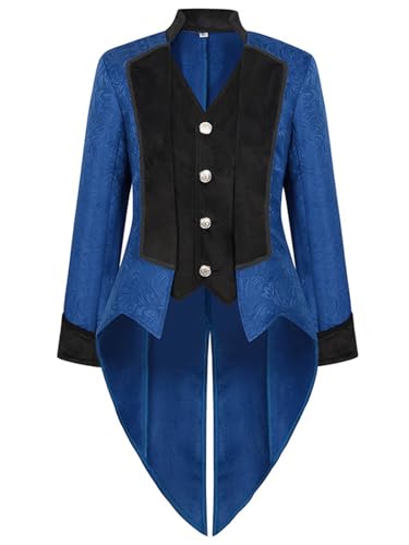 FQLGJMY Männer Vintage Tailcoat Jacke Victorian Gothic Vampire Frock Mantel Renaissance Piraten Uniform Halloween Kostüm FQLGJMY Männer Vintage Tailcoat Jacke Victorian Gothic Vampire Frock Mantel Renaissance Piraten Uniform Halloween Kostüm von FQLGJMY
