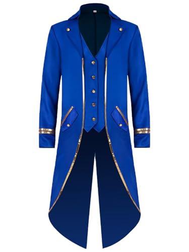 FQLGJMY Männer Vintage Tailcoat Jacke Victorian Gothic Vampire Frock Mantel Renaissance Piraten Uniform Halloween Kostüm FQLGJMY Männer Vintage Tailcoat Jacke Victorian Gothic Vampire Frock Mantel Renaissance Piraten Uniform Halloween Kostüm von FQLGJMY